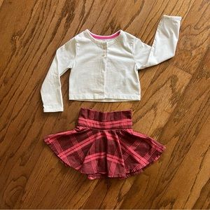 Girls size: 24 months School Girl Outfit Cardigan & Skirt